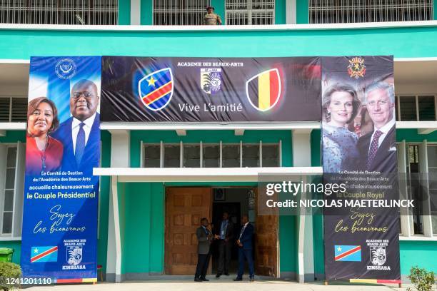 Illustration picture shows the Academie des Beaux Arts during an official visit of the Belgian Royal couple to the Democratic Republic of Congo,...