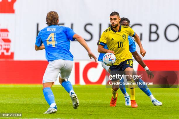 Rami Al Hajj of Sweden in action during the UEFA European Under-21 Championship Qualifier Group F match between Sweden U21 and Italy U21 at Olympia...