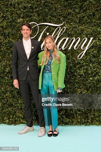 Alexandre Arnault, Tiffany & Co. EVP of Product and Communications, and Geraldine Guyot attend the opening of Tiffany & Co.'s Brand Exhibition -...