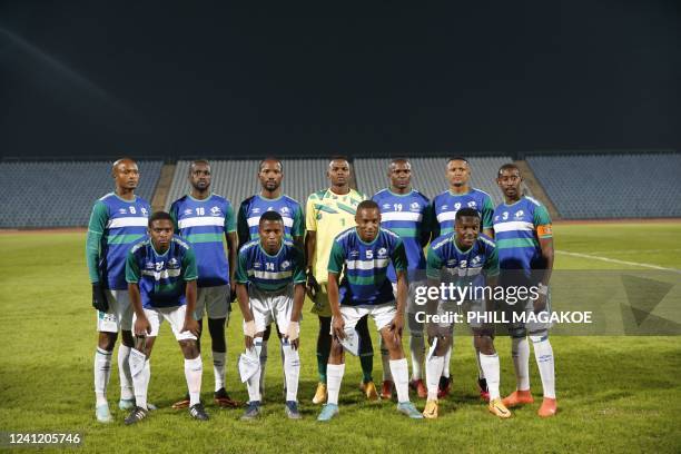 The Lesotho national soccer team pose for a picture ahead of the 2023 Africa Cup of Nations Group H qualifying match against Ivory Coast played in...