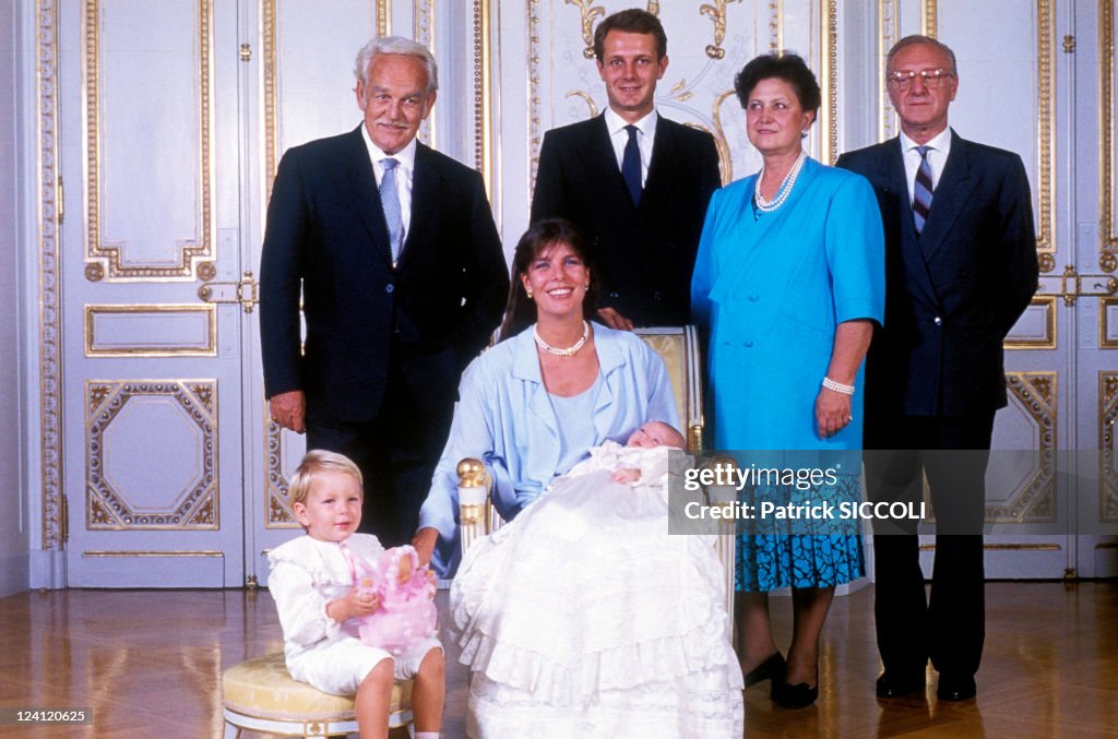 Baptism Of Charlotte Casiraghi In Monaco, Monaco On September 21, 1986.