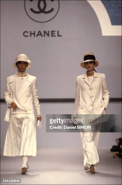 Ready -to -wear Spring -Summer 1989 in Paris, France in October 1988.
