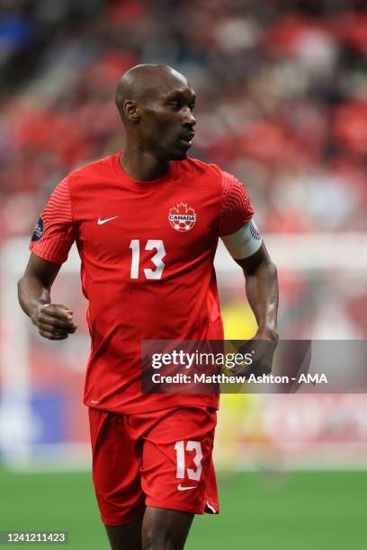 Atiba Hutchinson of Canada during the Canada v Curacao CONCACAF Nations League Group C match at BC Place on June 9, 2022 in Vancouver, Canada.