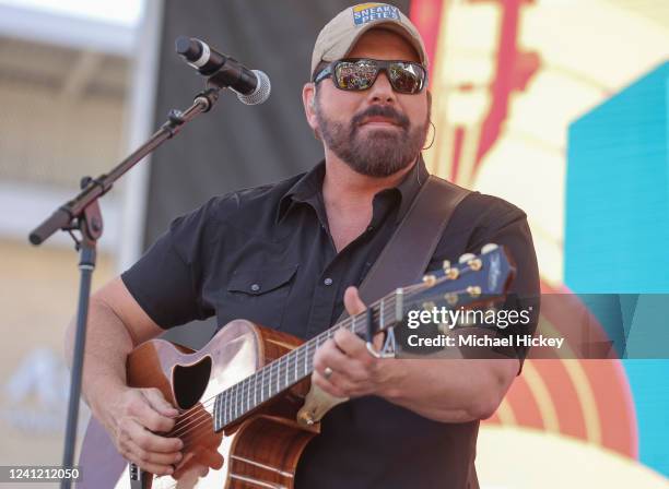 Rodney Atkins of Rod + Rose performs during Day 1 of CMA Fest 2022 at Dr Pepper Amp Stage at Ascend Park on June 9, 2022 in Nashville, Tennessee.