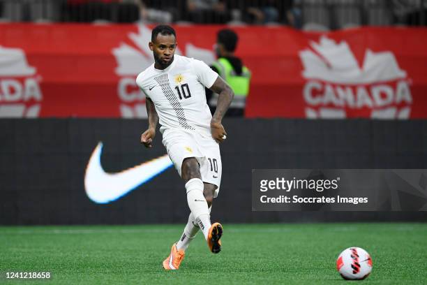Leandro Bacuna of Curacao during the International Friendly match between Canada v Curacao at the BC Place Stadium on June 9, 2022 in Vancouver Canada