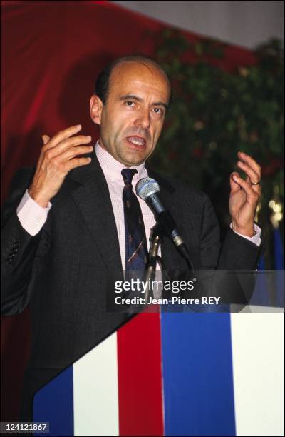 Meeting In Cagnes Sur Mer, France On June 21, 1991 - Alain Juppe.