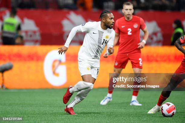 Kenji Gorre of Curacao during the International Friendly match between Canada v Curacao at the BC Place Stadium on June 9, 2022 in Vancouver Canada