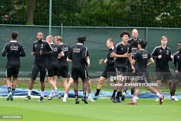 S players pictured during the first training session of the 2022-2023 season, of Belgian first division soccer team OH Leuven, Friday 10 June 2022 in...