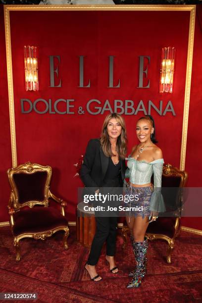 Nina Garcia and Doja Cat attend ELLE Women in Music Celebrates Doja Cat presented by Dolce & Gabbana at Olivetta on June 09, 2022 in West Hollywood,...