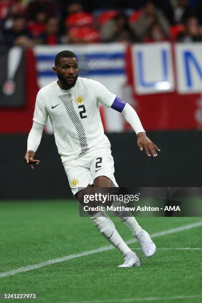 Cuco Martina of Curacao during the Canada v Curacao in the CONCACAF Nations League Group C match at BC Place on June 9, 2022 in Vancouver, Canada.