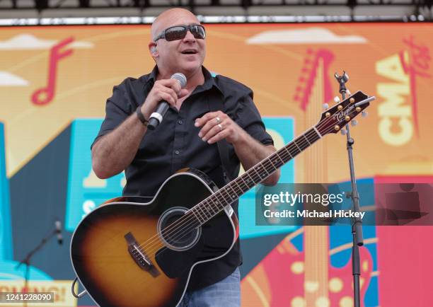 Ken Block of Sister Hazel performs during CMA Fest 2022 at Dr Pepper Amp Stage at Ascend Park on June 10, 2022 in Nashville, Tennessee.