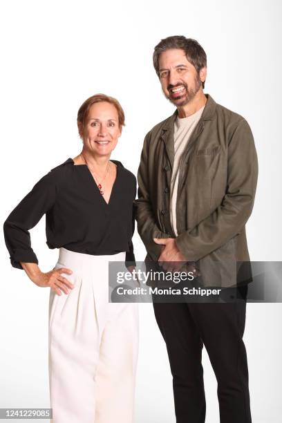 Laurie Metcalf and Ray Romano from the film 'Somewhere in Queens' pose for a portrait during the 2022 Tribeca Film Festival at Spring Studio on June...
