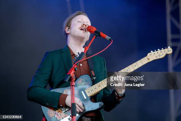 Alex Trimble of Two Door Cinema Club performs live on stage during Tempelhof Sounds at Tempelhof Airport on June 10, 2022 in Berlin, Germany.