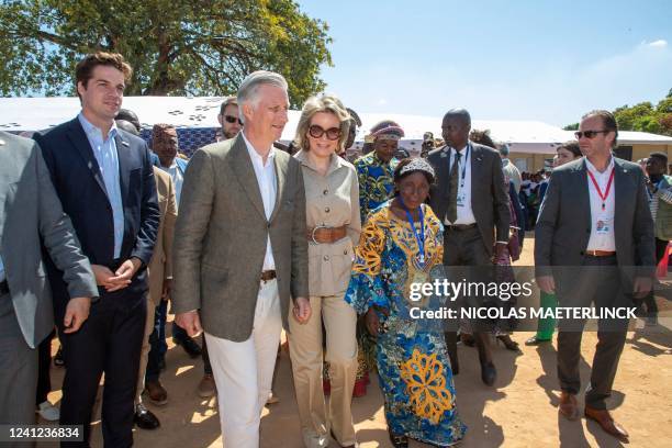 King Philippe - Filip of Belgium, King Philippe - Filip of Belgium and Queen Mathilde of Belgium a visit to Katanga village, during an official visit...