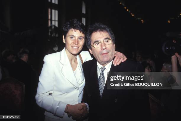 Wedding of Claude Nougaro and Helene Bagarry In Toulouse, France On April 12,1994.