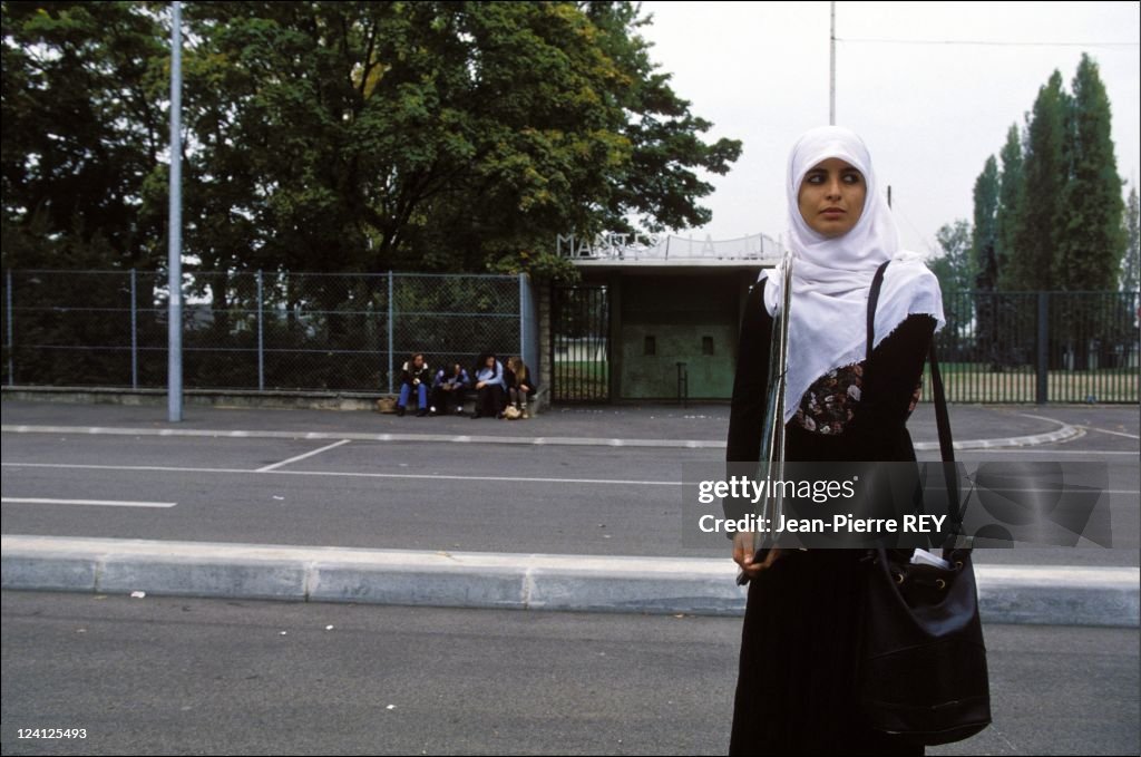 Ban On The Wearing Of Islamic Headscarves In State Schools In Mantes La Jolie, France On October 12, 1994.