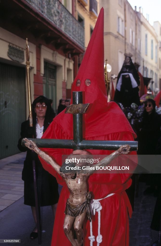 Sanch'S Procession In Perpignan, France On April 14,1995.