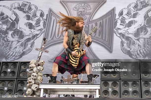 Zakk Wylde of Black Label Society performs on Day 2 of Download festival at Donnington Park on June 11, 2022 in Donnington, England.