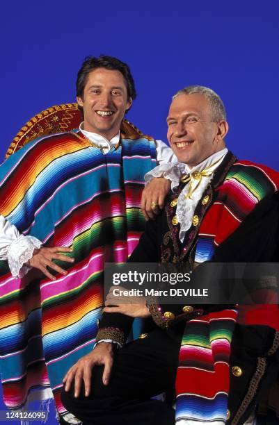 Antoine de Caunes and Jean-Paul Gaultier in "Eurotrash" In Paris, France On November 02, 1995.