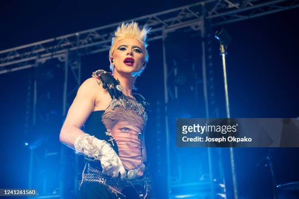 Bimini performs on Day 3 of Download festival at Donnington Park on June 12, 2022 in Donnington, England.