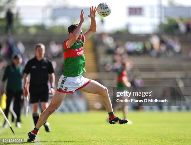 Mayo , Ireland - 4 June 2022; Diarmuid O'Connor of Mayo keeps the ball in play close to the sideline during the GAA Football All-Ireland Senior...