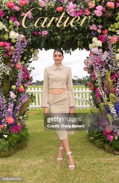 Neelam Gill attends the Cartier Queen's Cup Polo 2022 at Guards Polo Club on June 12, 2022 in Egham, England.