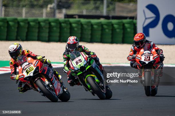 Alvaro ESP Ducati Panigale V4R 21 RINALDI Michael Ruben ITA Ducati Panigale V4R during the Motul FIM Superbike Championship - Italian Round Sunday...