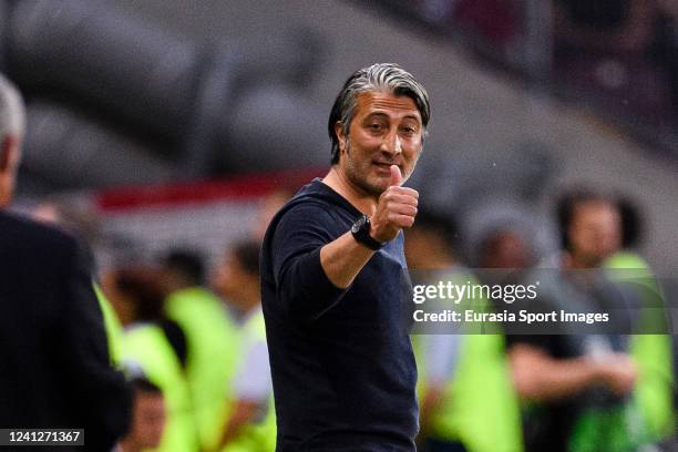 Switzerland Head Coach Murat Yakin gestures during the UEFA Nations League League A Group 2 match between Switzerland and Portugal at Stade de Geneve...