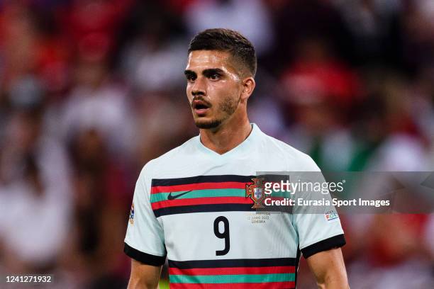 André Silva of Portugal walks in the field during the UEFA Nations League League A Group 2 match between Switzerland and Portugal at Stade de Geneve...