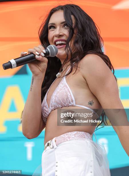 Kylie Morgan performs during CMA Fest 2022 at Dr Pepper Amp Stage at Ascend Park on June 12, 2022 in Nashville, Tennessee.
