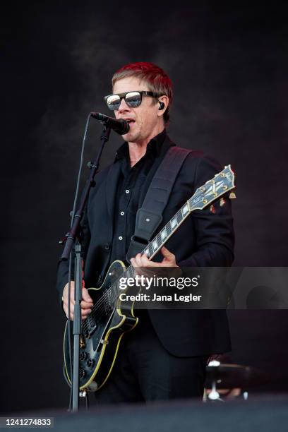 Paul Banks of Interpol performs live on stage during Tempelhof Sounds at Tempelhof Airport on June 12, 2022 in Berlin, Germany.