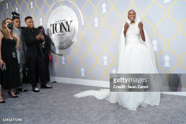 Cynthia Erivo attends The 75th Annual Tony Awards - Arrivals on June 12, 2022 at Radio City Music Hall in New York City.