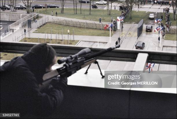 French National SWAT team: RAID for the security of the world cup In Paris, France On January 20, 1998 - French SWAT team keeps close watch over...