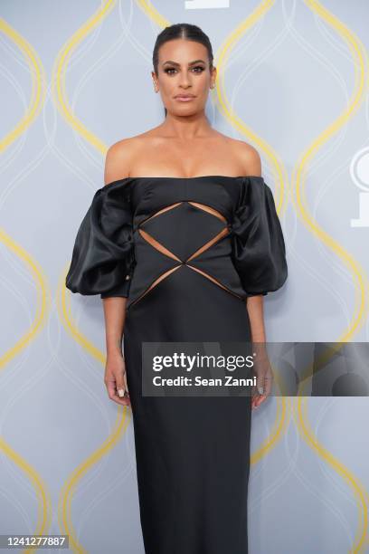 Lea Michele attends The 75th Annual Tony Awards - Arrivals on June 12, 2022 at Radio City Music Hall in New York City.