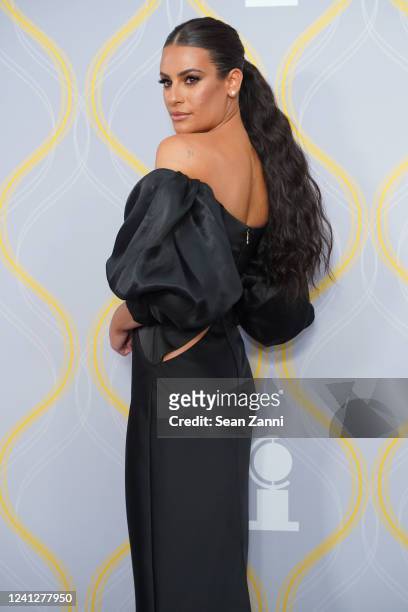 Lea Michele attends The 75th Annual Tony Awards - Arrivals on June 12, 2022 at Radio City Music Hall in New York City.