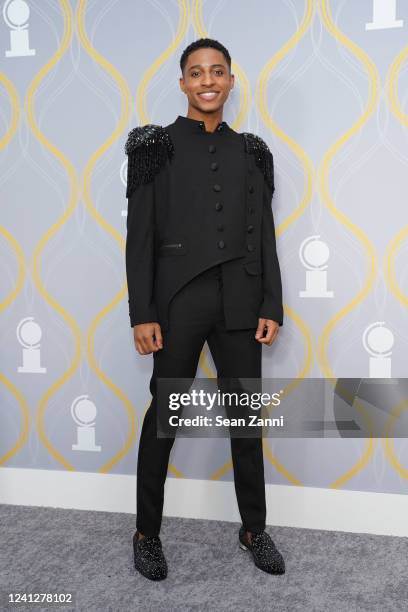 Myles Frost attends The 75th Annual Tony Awards - Arrivals on June 12, 2022 at Radio City Music Hall in New York City.