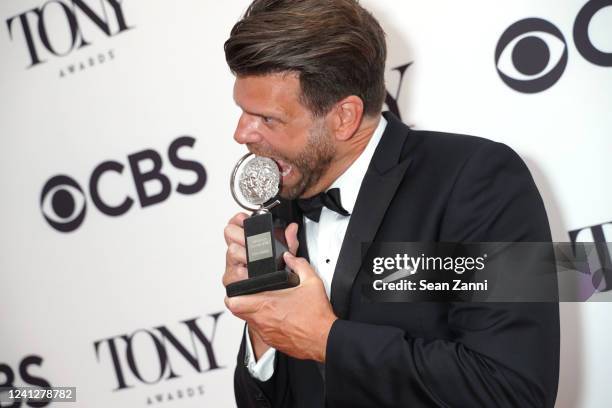 Gareth Owens attends The 75th Annual Tony Awards - Media Room on June 12, 2022 at Radio City Music Hall in New York City.