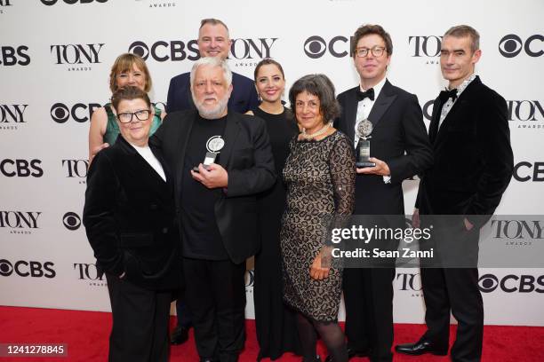 The Lehman Trilogy cast attends The 75th Annual Tony Awards - Media Room on June 12, 2022 at Radio City Music Hall in New York City.