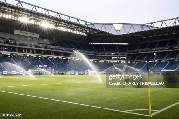 General view shows the Panasonic stadium in Suita, Osaka prefecture on June 13, 2022.