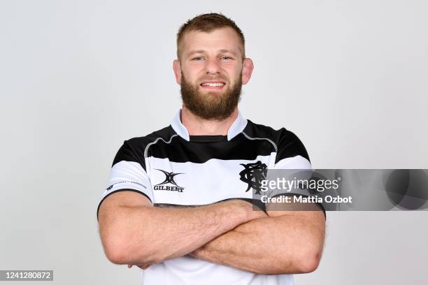 George Kruis of the Barbarians poses for portrait on June 13, 2022 in Monaco, Monaco. The Barbarians will play England at Twickenham on Sunday, June...