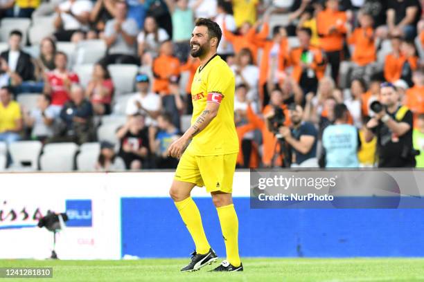 Adrian Mutu celebrating after he scored during the game Team Romania vs World Stars, Cluj-Napoca, 12 June 2022