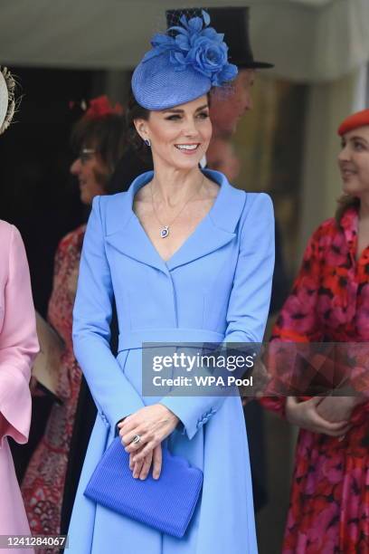 Catherine, Duchess of Cambridge attends the Order of the Garter Service at St George's Chapel on June 13, 2022 in Windsor, England.
