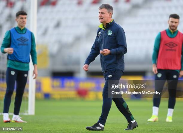 Lodz , Poland - 13 June 2022; Manager Stephen Kenny during a Republic of Ireland training session at LKS Stadium in Lodz, Poland.