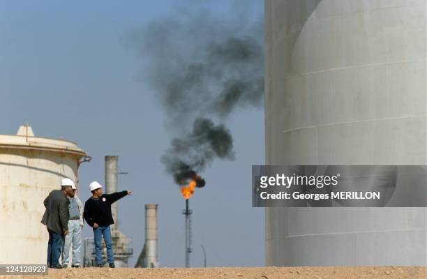 Oil -Producing Site In Hassi Messaoud, Algeria In April, 1999 - Hassi Messaoud: Crude Oil Storage.