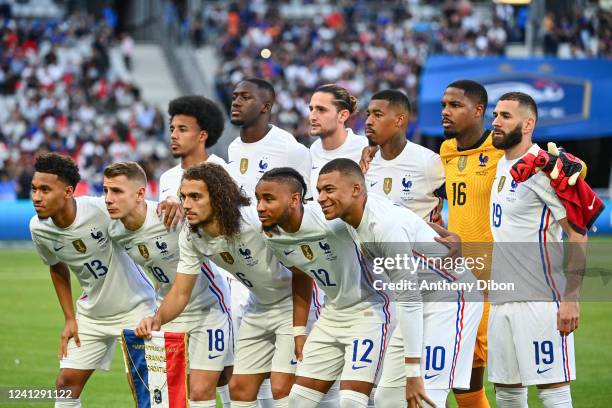 Team of France during the UEFA Nations League, group 1 match between France and Croatia at Stade de France on June 13, 2022 in Paris, France.