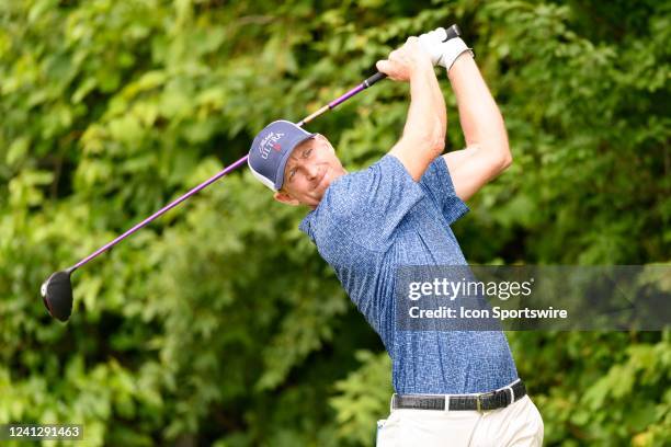 Vaughn Taylor plays his shot during the second round of the RBC Canadian Open at St. George's Golf and Country Club on June 10, 2022 in Etobicoke,...