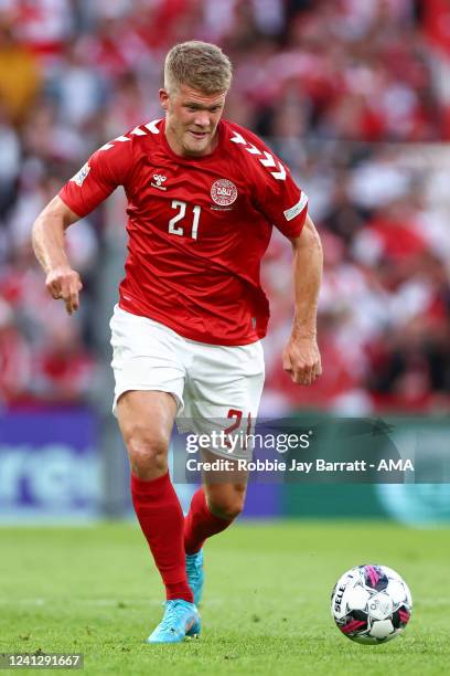 Andreas Evald Cornelius of Denmark during the UEFA Nations League League A Group 1 match between Denmark and Austria at Parken Stadium on June 13,...