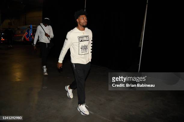 Marcus Smart of the Boston Celtics arrives to the arena prior to the game against the Golden State Warriors during Game Five of the 2022 NBA Finals...
