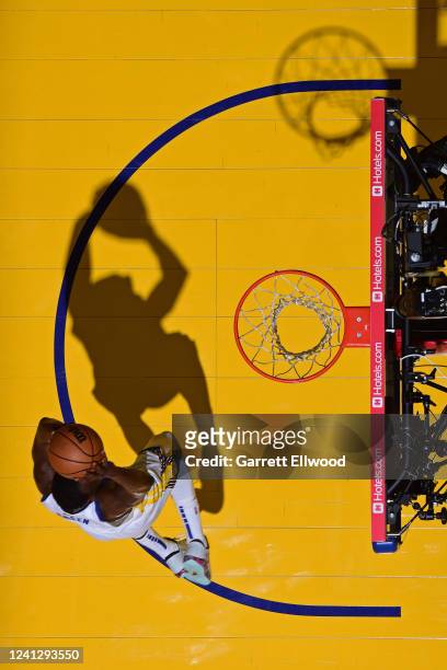 Draymond Green of the Golden State Warriors grabs a rebound against the Boston Celtics during Game Five of the 2022 NBA Finals on June 13, 2022 at...