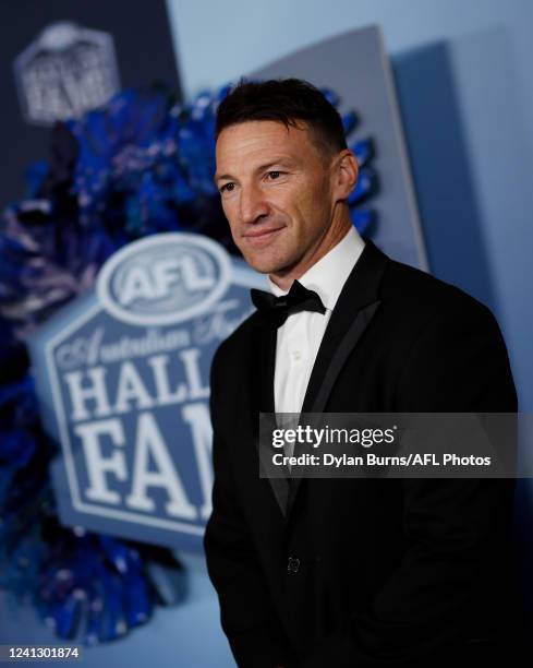 Brent Harvey poses for a photo during the 2022 Australian Football Hall of Fame Dinner at Crown Palladium on June 14, 2022 in Melbourne, Australia.